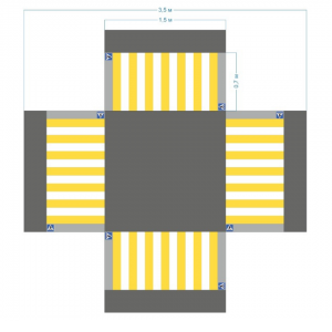 Имитация четырехстороннего перекрестка 5,5*4,5 м - fgospostavki.ru - Киров