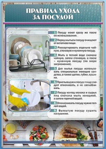 Стенд "Правила ухода за посудой" - fgospostavki.ru - Киров