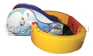 Сухой бассейн овальный с горкой "Кит" ПВХ - fgospostavki.ru - Киров