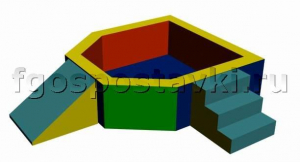 Сухой бассейн "Крепость" 1,5х1,2 метра - fgospostavki.ru - Киров