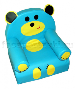 Кресло "Мишка" ВИК с подлокотниками и аппликацией - fgospostavki.ru - Киров