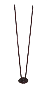 Подставка для флагов напольная с двумя отверстиями в сборе (дерево) - fgospostavki.ru - Киров