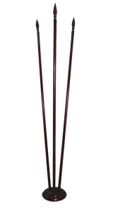 Подставка для флагов напольная с тремя отверстиями в сборе (дерево) - fgospostavki.ru - Киров