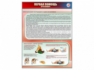 Стенд "Первая помощь при пожаре" - fgospostavki.ru - Киров