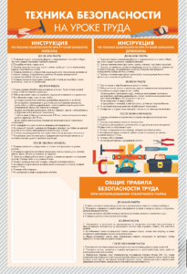 Стенд-уголок "Техника безопасности на уроках труда" - fgospostavki.ru - Киров