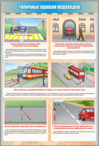Стенд "Типичные ошибки пешеходов" - fgospostavki.ru - Киров