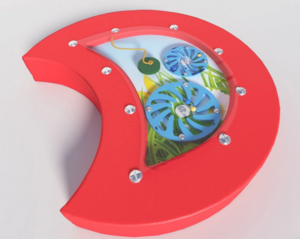 Настенный игровой модуль в виде части гусеницы с весами - fgospostavki.ru - Киров