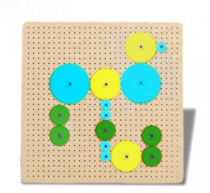 Тактильно-развивающая панель с разноцветными шестеренками - fgospostavki.ru - Киров