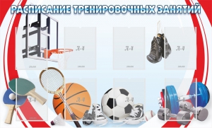 Стенд "Расписание тренировочных занятий" - fgospostavki.ru - Киров