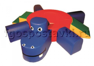 Сухой бассейн "Весёлый бегемот" с приставными элементам - fgospostavki.ru - Киров