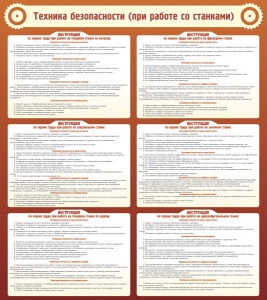 Стенд "Техника безопасности (при работе со станком)" - fgospostavki.ru - Киров