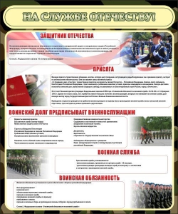 Стенд "На службе Отечеству" Вариант 2 - fgospostavki.ru - Киров