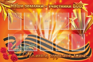 Стенд "Наши земляки-участники ВОВ" - fgospostavki.ru - Киров