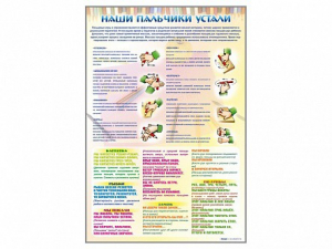 Стенд "Наши пальчики устали" (зарядка) - fgospostavki.ru - Киров