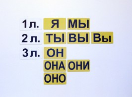 Набор магнитных карточек "Личные местоимения" (фон жёлтый) - fgospostavki.ru - Киров