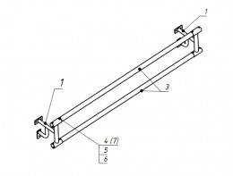 Станок хореографический пристенный (1,5 метра, двухрядный) - fgospostavki.ru - Киров
