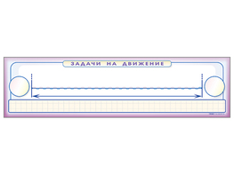 Панно (демонстрационное) магнитно-маркерное "Задачи на движение" + комплект тематических магнитов - fgospostavki.ru - Киров