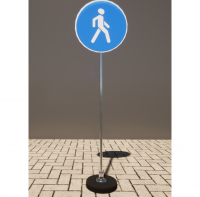 Знак дорожный "Пешеходная дорожка" 4.5.1 типоразмер 40 на стойке с основанием 3кг - fgospostavki.ru - Киров