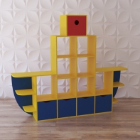 Стеллаж для игрушек "Пароход" - fgospostavki.ru - Киров
