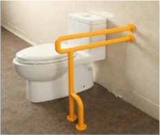 Поручень для унитаза с боковой опорой "Антибак" 700 х 600 х 120 миллиметров - fgospostavki.ru - Киров