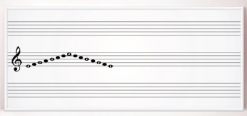 Настенная магнитно-маркерная доска с нотным станом и знаками музыкальной нотации. Вариант 2 - fgospostavki.ru - Киров