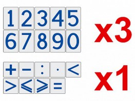 Комплект магнитов (демонстрационных) для школьной доски "Цифры и знаки" - fgospostavki.ru - Киров