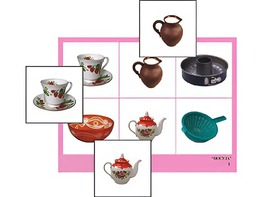 Логопедическое лото "Посуда" (4 планшета, 24 карточки, цветное, ламинированное) - fgospostavki.ru - Киров