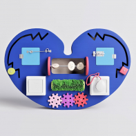 Бизиборд «Большое синее сердце» - fgospostavki.ru - Киров