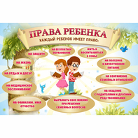 Стенд "Права ребенка" 1,5х1,0 - fgospostavki.ru - Киров
