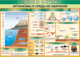 Таблица "Организмы и среды их обитания" (100х140 сантиметров, винил) - fgospostavki.ru - Киров