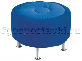 Пуф круглый на хромированных ножках - fgospostavki.ru - Киров