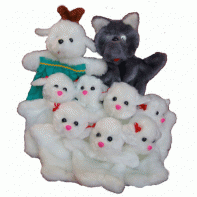 Набор перчаточных кукол "Волк и семеро козлят" - fgospostavki.ru - Киров