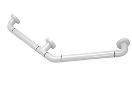 Поручень угловой трехопорный с антибактериальным покрытием (белая) - fgospostavki.ru - Киров