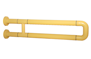 Поручень неоткидной двухопорный с антибактериальным покрытием (желтый) - fgospostavki.ru - Киров