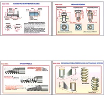 Плакаты ПРОФТЕХ "Виды резьбы" (5 пл, винил, 70х100) - fgospostavki.ru - Киров