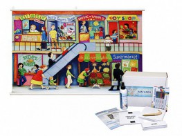 Магнитно-маркерный ситуационный плакат "Магазин" с набором магнитных карточек + методические рекомендации (иностранный язык) - fgospostavki.ru - Киров