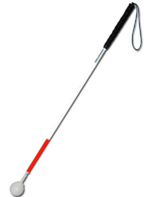 Трость телескопическая композитная с вращающимся шарообразным наконечником длинная на крючке - fgospostavki.ru - Киров