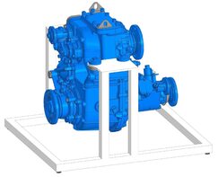 Учебное оборудование «Раздаточная коробка с коробкой отбора мощности в разрезе грузового автомобиля КамАЗ» - fgospostavki.ru - Киров