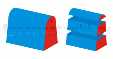 Сборный барьер - 2 эконом (3 элемента) - fgospostavki.ru - Киров