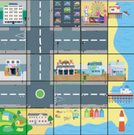 Тематическое поле-маршрутизатор «На берегу моря» для мини-робота Bee-Bot/Blue-Bot - fgospostavki.ru - Киров