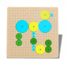 Тактильно-развивающая панель с разноцветными шестеренками - fgospostavki.ru - Киров