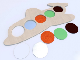 Тактильные разноцветные дощечки «Самолетик» - fgospostavki.ru - Киров