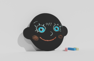 Фигурная грифельная меловая доска на тему эмоций - fgospostavki.ru - Киров