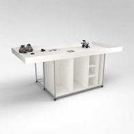 Стол для конструирования и робототехники с полками и местами хранения  - fgospostavki.ru - Киров