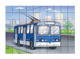 Магнитный пазл "Троллейбус" - fgospostavki.ru - Киров