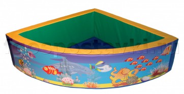 Сухой бассейн угловой полукруглый с шелкографией - fgospostavki.ru - Киров